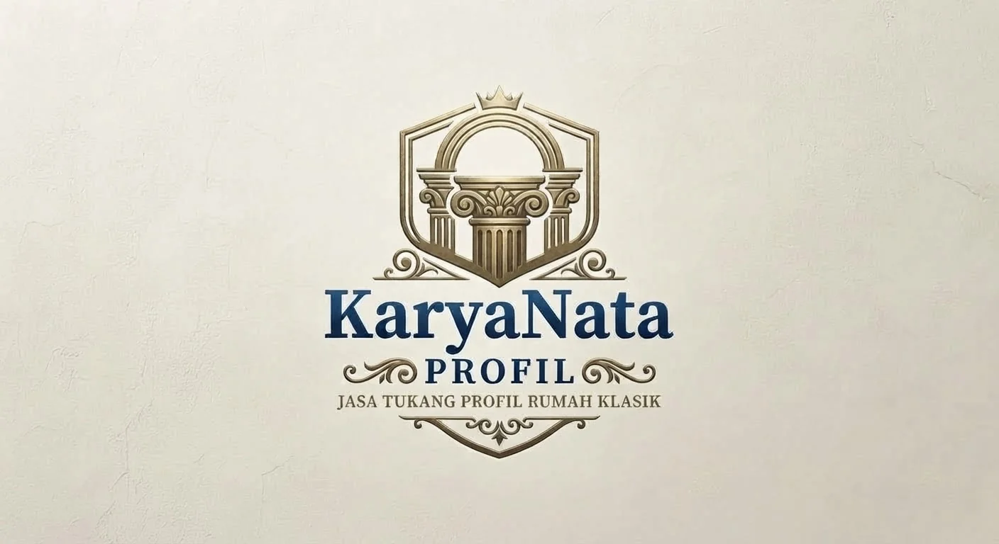 Logo KaryaNata Profil di dinding marmer krem
